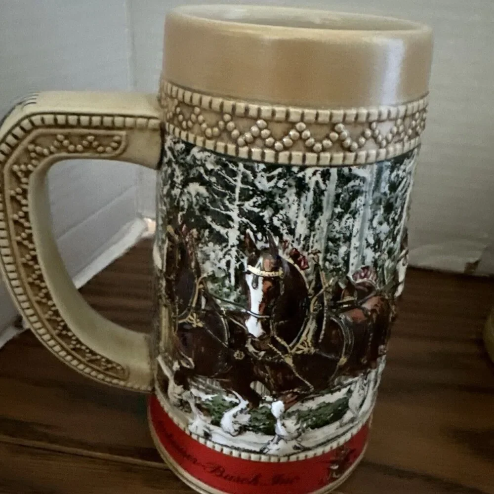 Budweiser Mug Lot Of 3, 1980’s Steins , Vintage